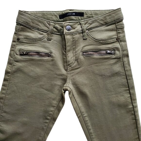 Joe's Jeans Girls' The Rocker Ankle Low-Rise Skinny Olive Green Jeans Big Kid 14 - Picture 4 of 16